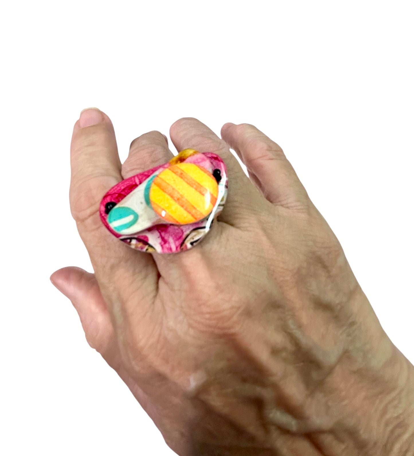 Pink Triangle Kinetic Ring