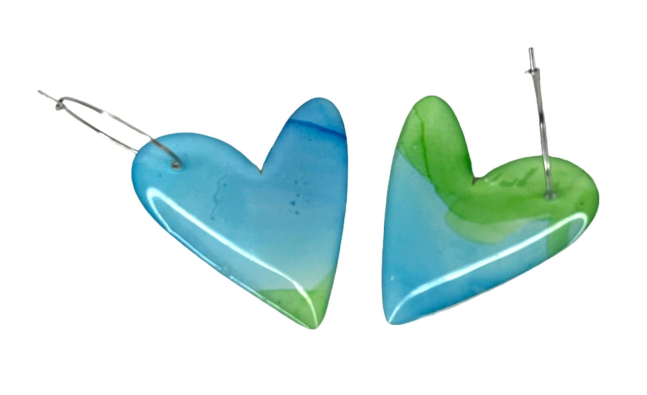 Large Heart Hoops