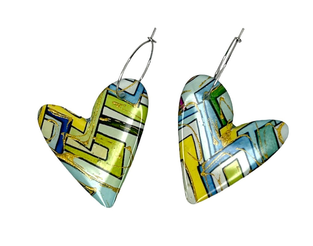 Large Heart Hoops