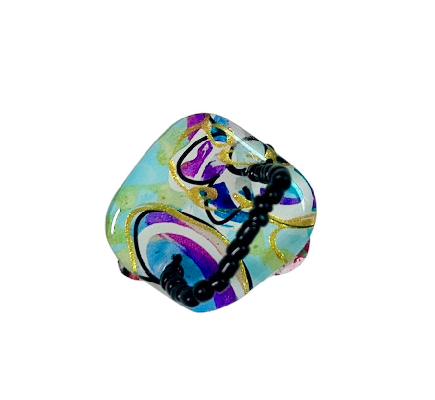 Black and Green Kinetic Ring