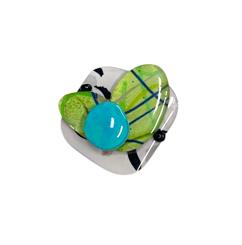 Black and Green Kinetic Ring