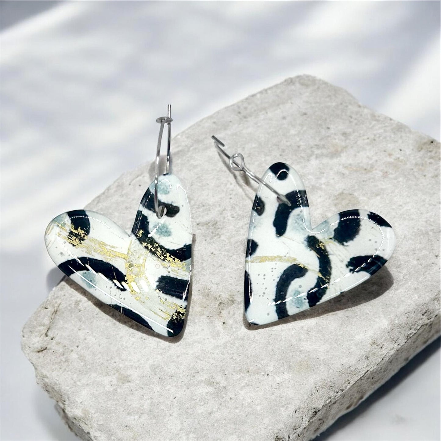 Large Heart Hoops