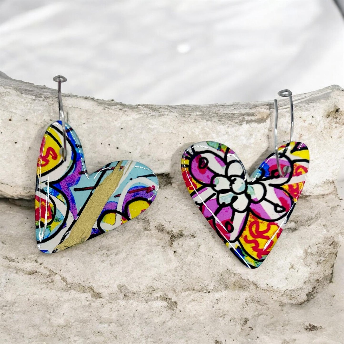 Large Heart Hoops