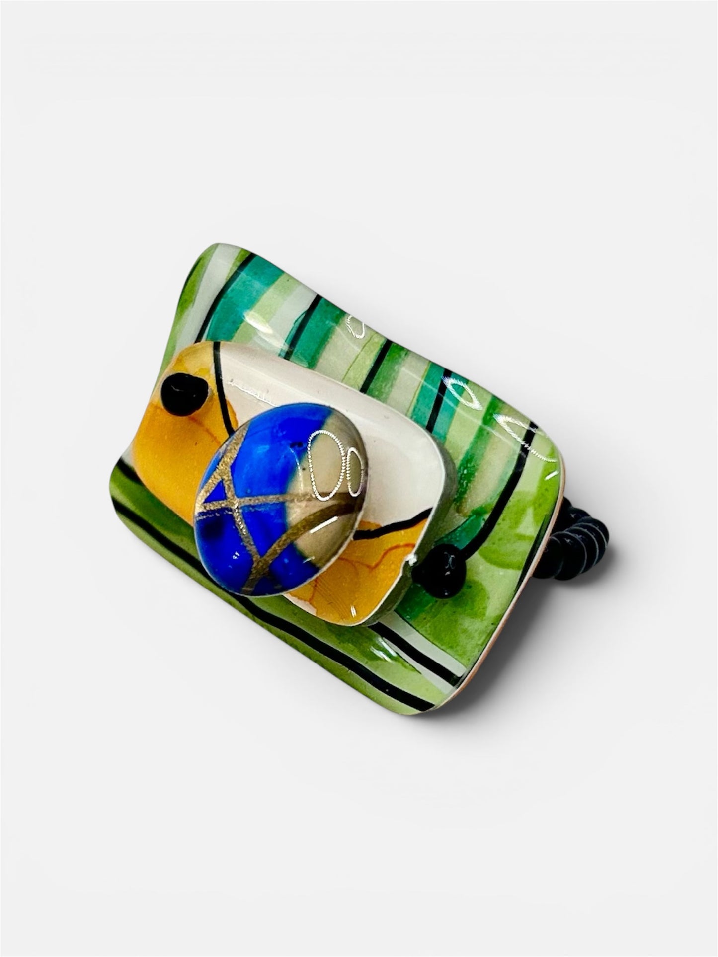 Green Blue Kinetic Ring