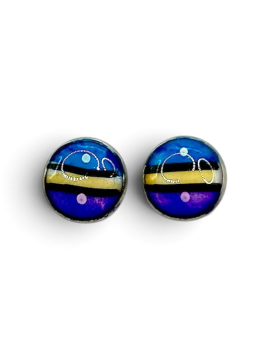 Studs-  Blue & Blue